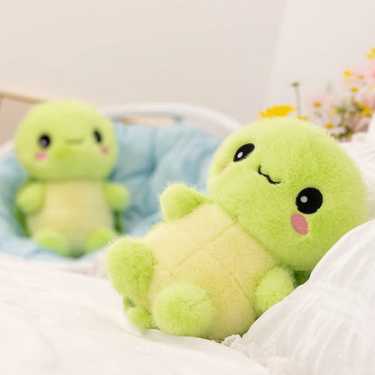 30/40cm Cute Green Turtle Plushies Hug Pillow Big Eyes Kawaii Tortoise Soft Toy Birthday Gift For Girl Friend Sleep Companion