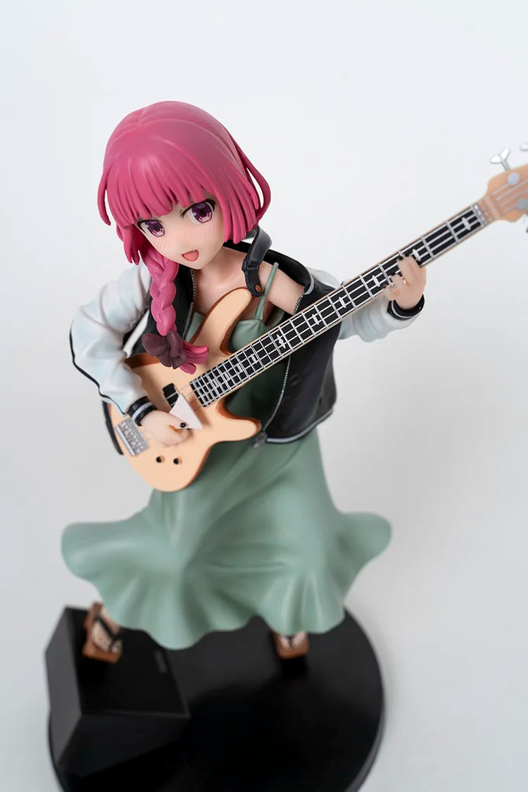 In Stock Kikuri Hiroi Anime Figure BOCCHI THE ROCK! Bassist Kikuri Hiroi Figure 3 Faces PVC Statue Collection Model OrnamentGift