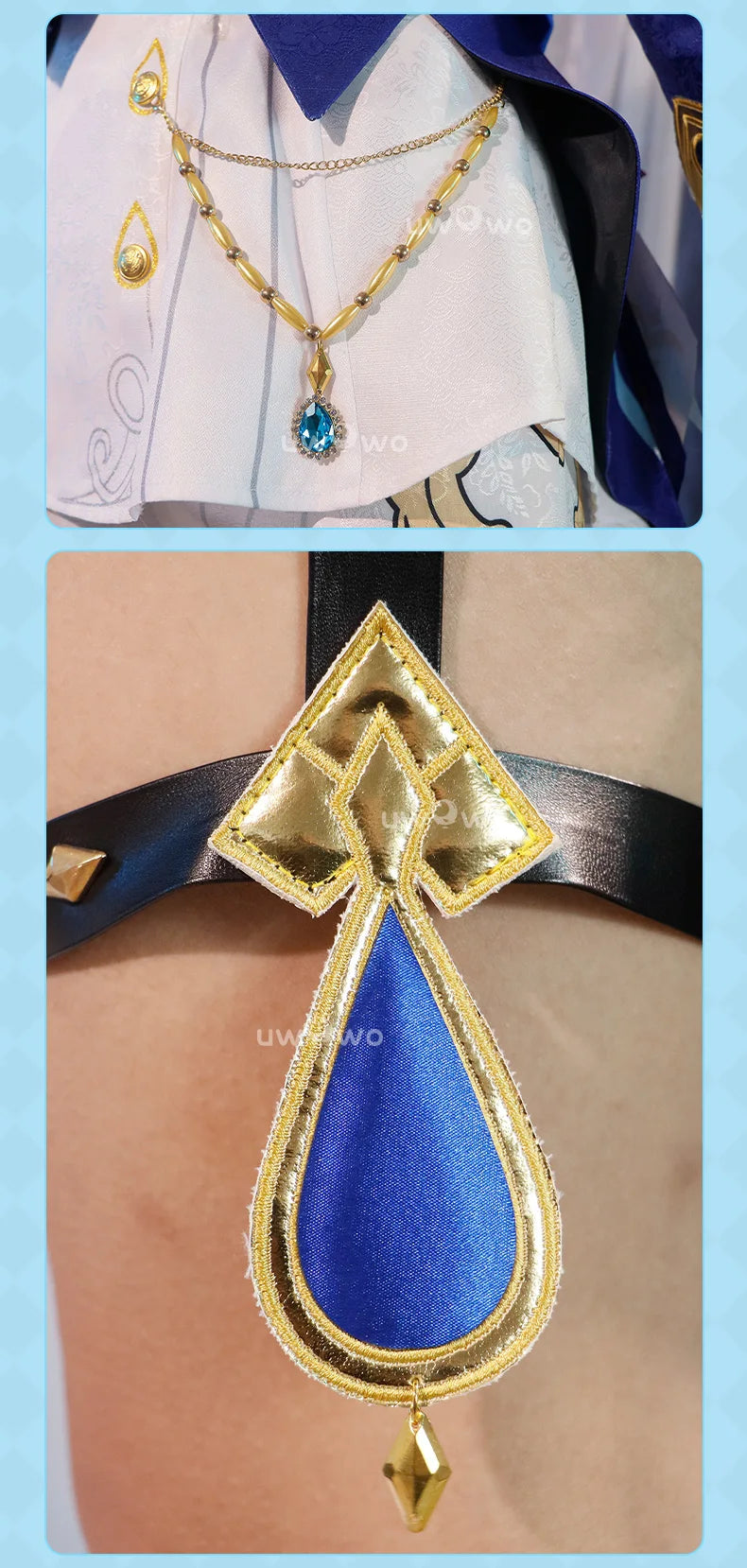 UWOWO Collab Series：Furina Cosplay GAME Genshin Impact Furina Focalors Hydro Archon Fontaine Rococo Furina Cospaly Outfit