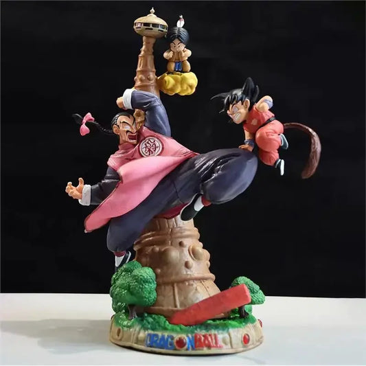 28cm Dragon Ball Anime Figures Goku Figurine Tao Pai Pai Vs Son Goku Series Karin Tower Action Figures Collectible Ornament Toys