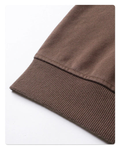 ZODF Retro Men's Heavyweight Gradient Washed Hoodies Unisex Loose Distressed Holes 450gsm Knitted Hooded Pullovers HY0891