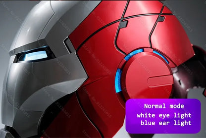NEW Iron Man Helmet Mk5 Electric Voice Activated Control Wearable Mask 1:1 Automatic Opening Closing Model Figure Adult Toy Gift