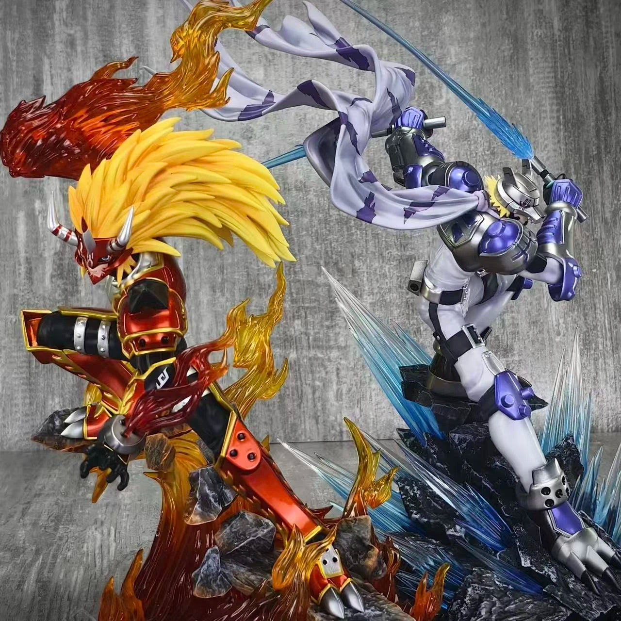 Bandai Digimon Garurumon Agunimon 26cm PVC Model