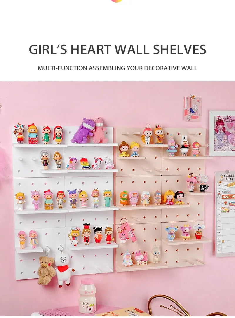 Home Decor Wall Shelves Decoration Hole Board Wall Storage Rack Storage Shelf Kitchen Bedroom Hanging Wall Shelves Wall Decor