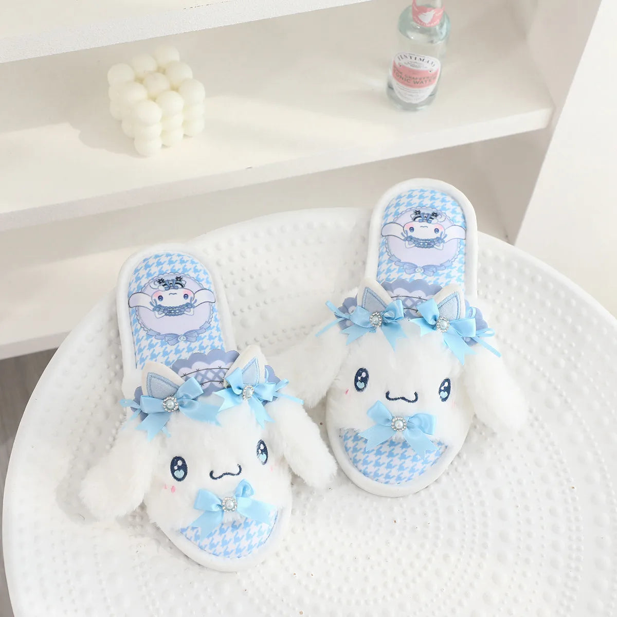 Lovely Kuromi My Melody Slippers Kawaii Anime Lolita Indoor Shoes Girl Women Hello Kitty Cinnamoroll Spring Summer Autumn