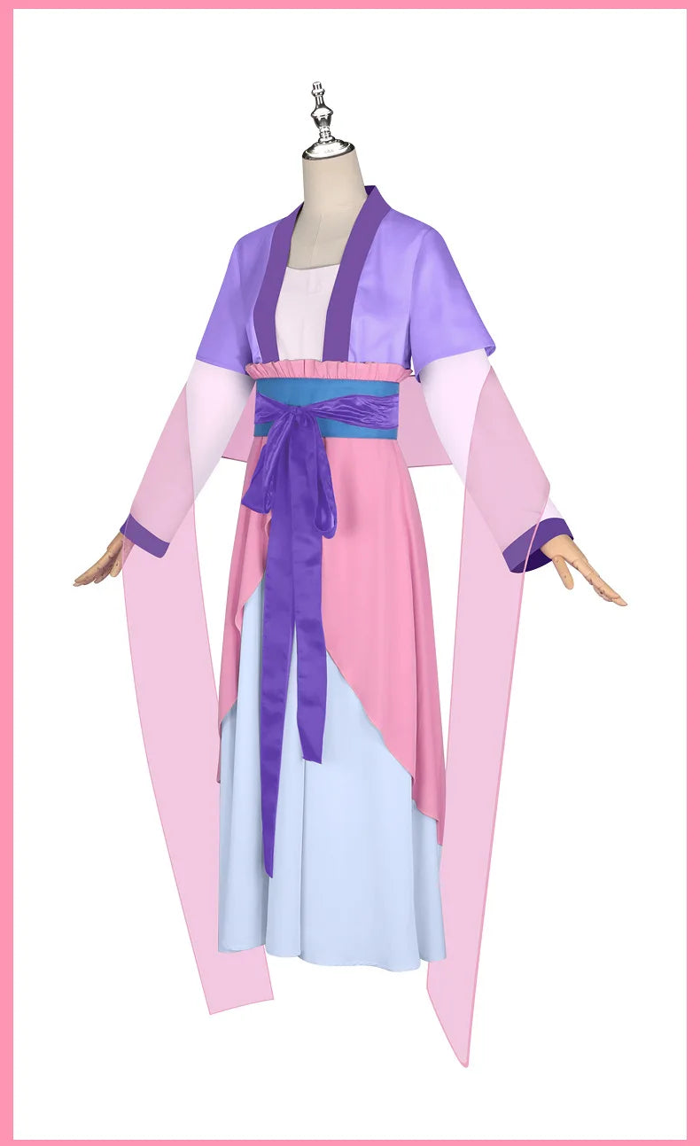 Anime The Apothecary Diaries Maomao Cosplay Costume Dress Wig Purple Pink Dress Kusuriya No Hitorigoto Halloween for Women Props