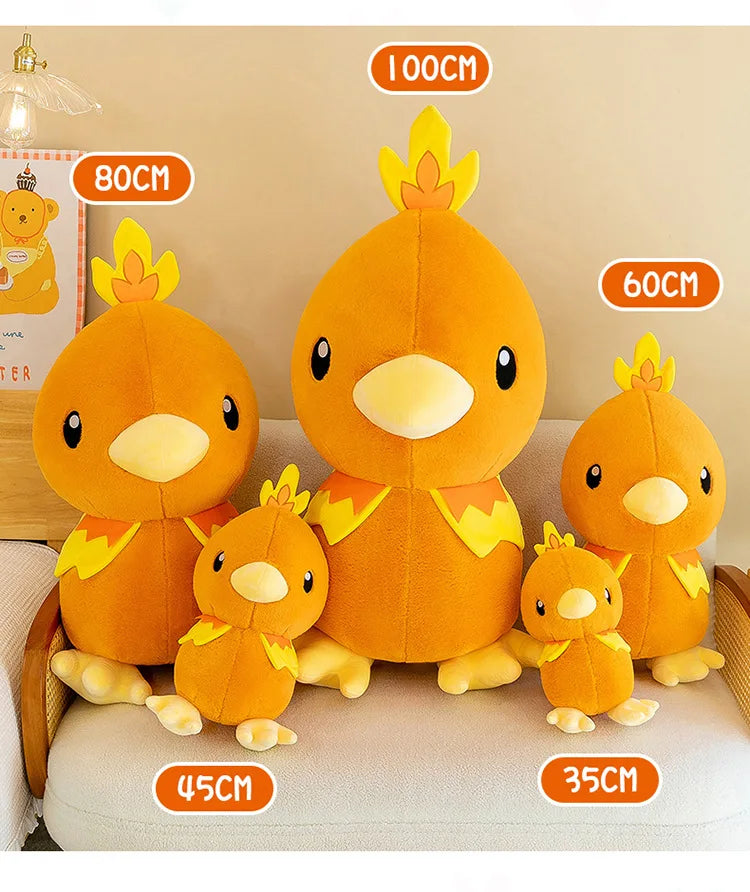 45/60/80CM Big Size Pokemon Torchic Plushies Cartoon Anime Plush Pillow Soft Doll Kawaii Stuffed Plushie Ornament Children Gift