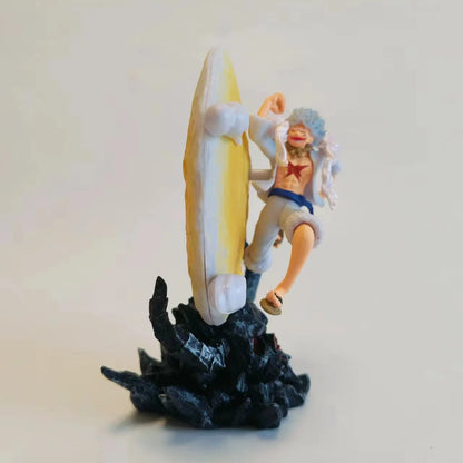 14cm One Piece Anime Figure Moon Fairy Nika Monkey D Luffy Gear 5 With Moon Light Action Figure Statue Model Collection Toys