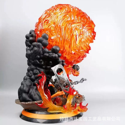 One Piece Great Flame Ring Statue Portgas·D· Ace Model Boxed Glowing 16 Colors Figure Collectible Toys & Hobbies Action Figures