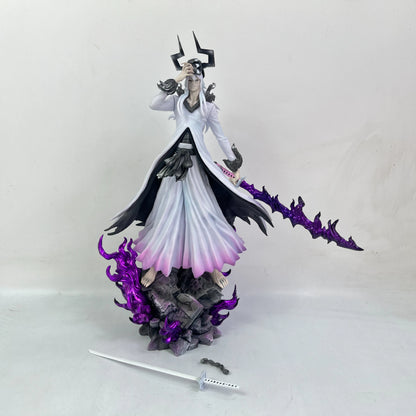 31-33cm Bleach Ichigo Figure Hollow White Horned & Mugetsu Form PVC Anime Peripheral Desktop Decor Collectible Statue Fan Gift