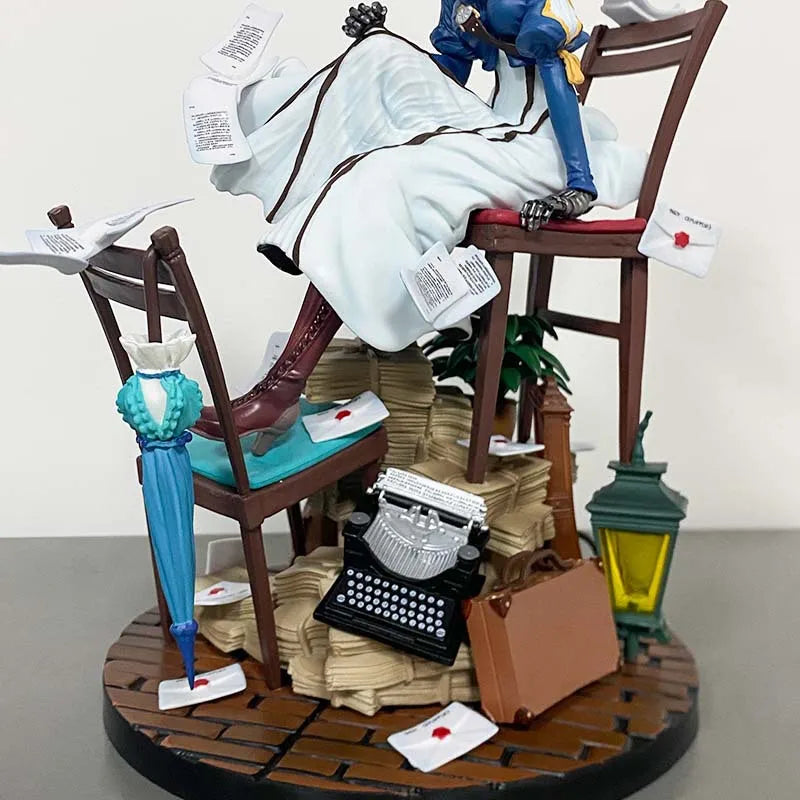28cm Violet Evergarden Girl Anime Figure Pvc Pvc Action Figue Model Statue Adult Collection Adult Toys Doll Gifts