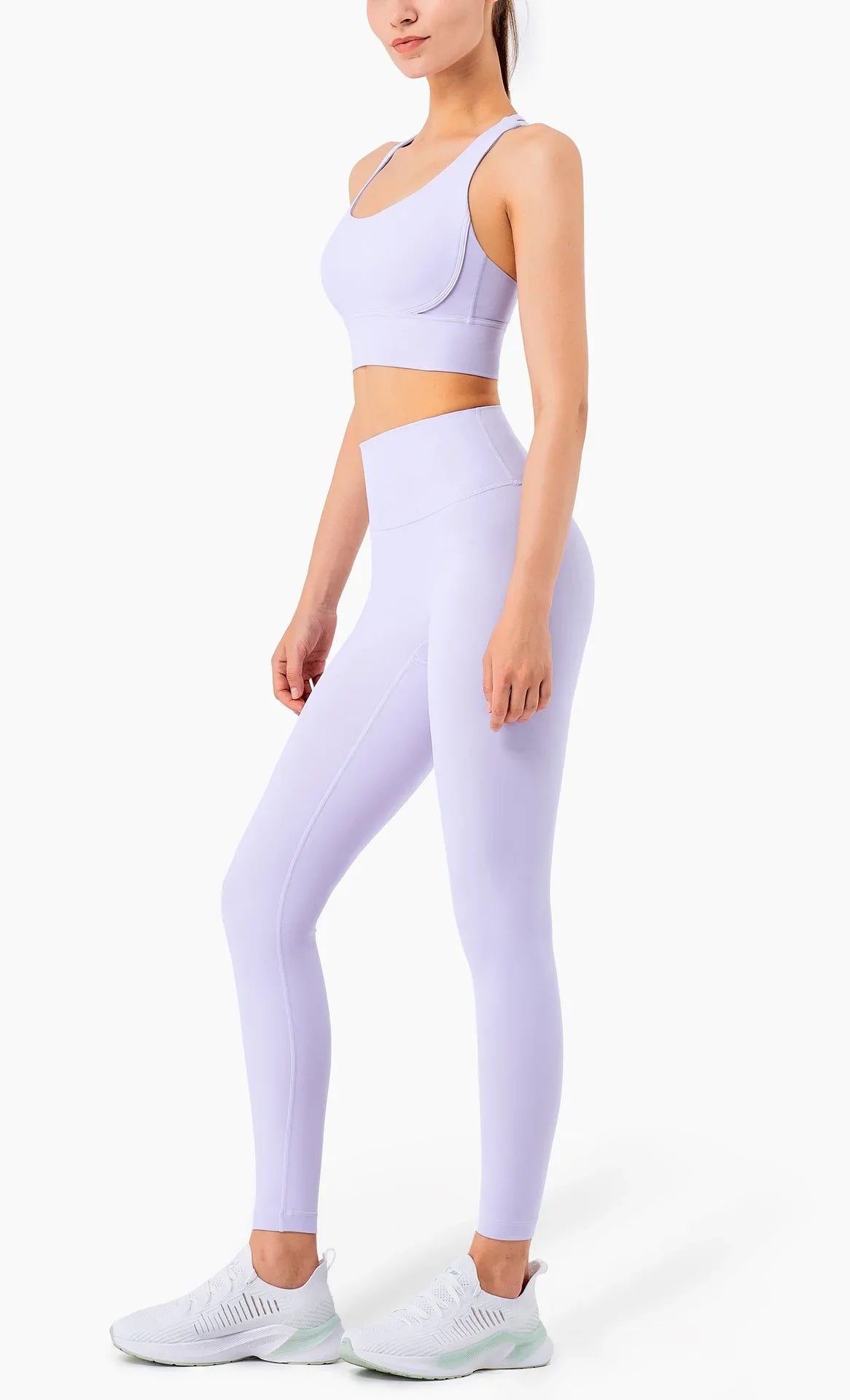Women’s 2 Piece Yoga Set Sleeveless Cross Back Sports Bra and Leggings Athletic Tracksuit Pilates Fitness