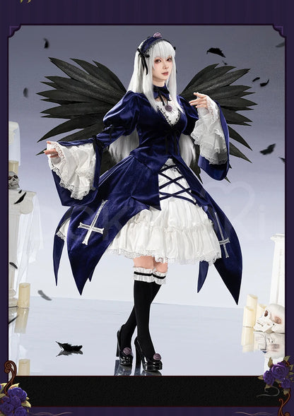 Suiginto Cosplay Costume Anime Rozen Maiden DokiDoki-SR  Suigintou Women Mercury Lampe Lolita Gothic Halloween Dress Suiginto