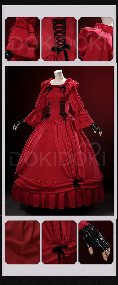 Scarlet El Vandimion Cosplay Costume Anime May I Ask for One Final Thing? Cosplay DokiDoki-R Women Red Lolita Dress Christmas