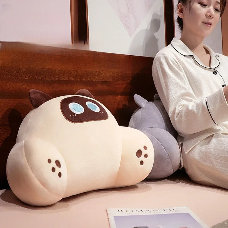 Comfortable Cat Style Back Cushion Sofa Bed Chair Lumbar Support Cushion Comfortable Throw Pillow Reading and Watching TV Soft