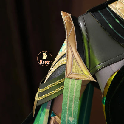 Genshin Impact Nefer Cosplay Costume Wig Dress Uniform Outfit Headwear Carnival Halloween Party for Women Girls Accessory iCoser