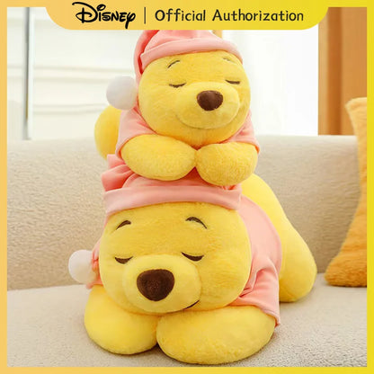 35CM-80CM New Disney Winnie The Pooh Plush Toy Cute Cartoon Bear Stuffed Doll Soft Anime Pillow Kawaii Souvenir Birthday Gift