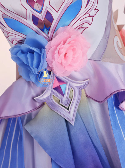 Honkai Star Rail Cyrene Cosplay Costume Wig Dress Headwear Earrings New Skin Outfit Elysia Amphoreus Halloween Party Women Girls