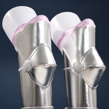 Anime Date A Live Mukuro Hoshimiya Cosplay Costume Dress Spirit Form Outfit Lilac White Astral Qipao Halloween for Women Girls