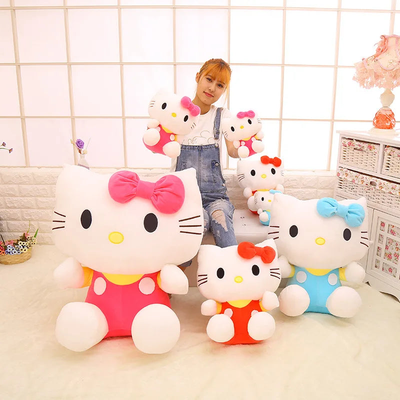 Big Size Sanrio Plush Hello Kitty Plush Hello Kitty Plushies Kawaii Hello Kitty Stuffed Dolls Animal Toy Ragdoll Home Xmas Gift