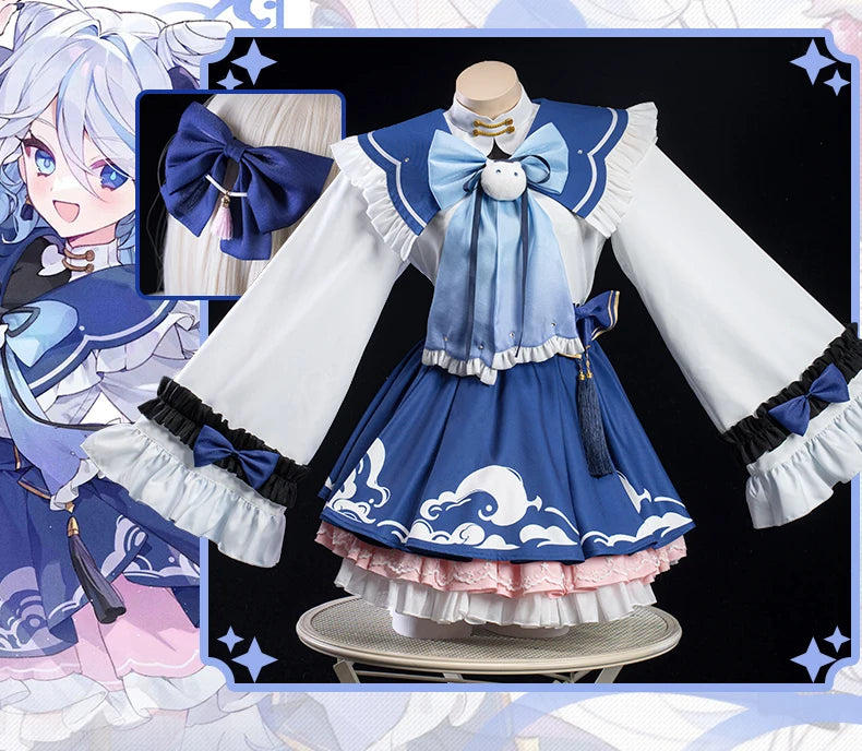 LAST BATCH UWOWO Genshin Impact Fanart Furina Chinese Style Lolita Dress Cosplay Costume