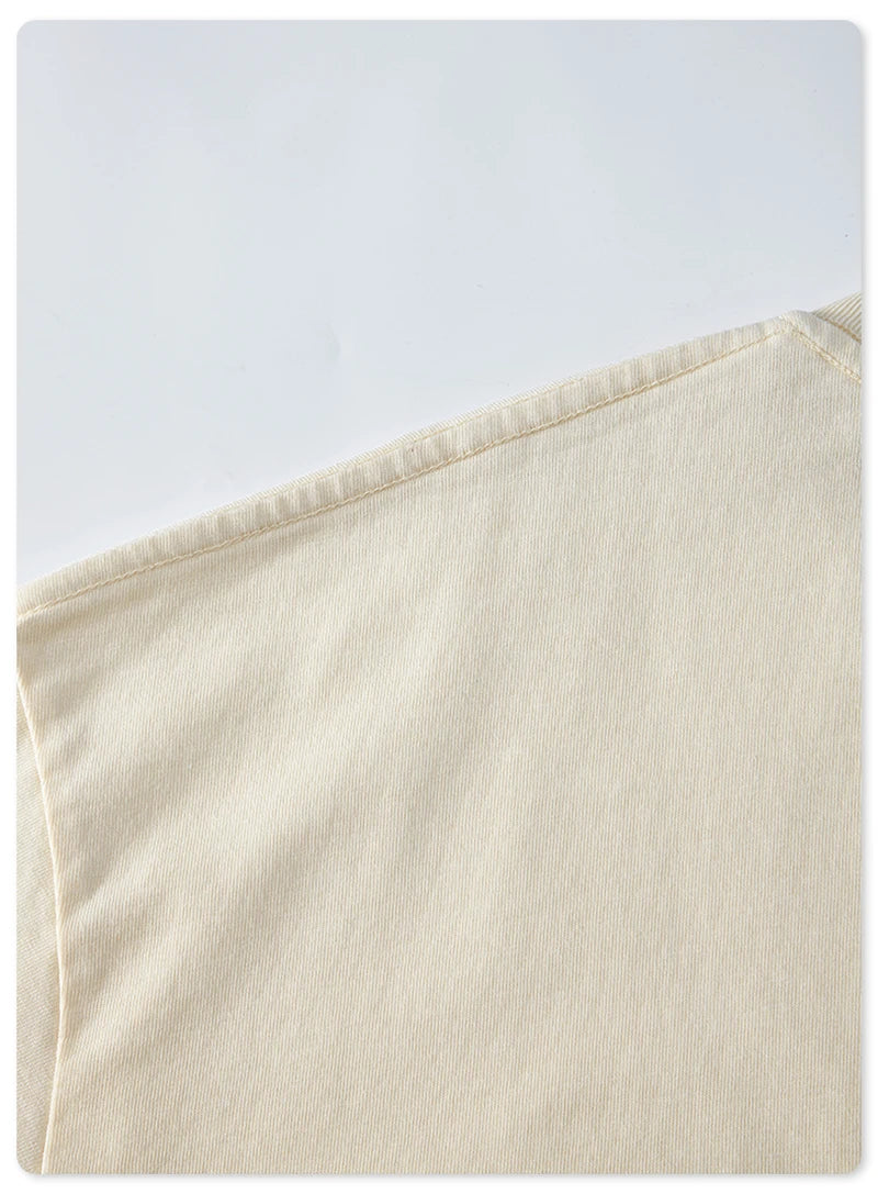 ZODF Trendy Summer 260gsm Cotton Oversized T Shirts For Men Unisex Male Kanye West High Street Solid Tees Brand Tops HY0122