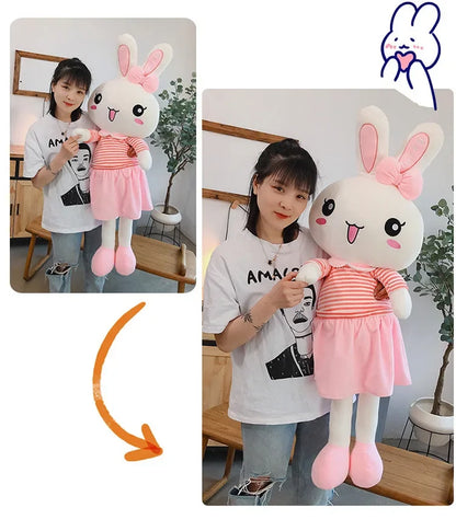 45-130cm Cute Long Legs Rabbit Plush Toy Stuffed Soft Animal Bunny Doll Baby Kids Toys Birthday Gift Christmas Present for Girl