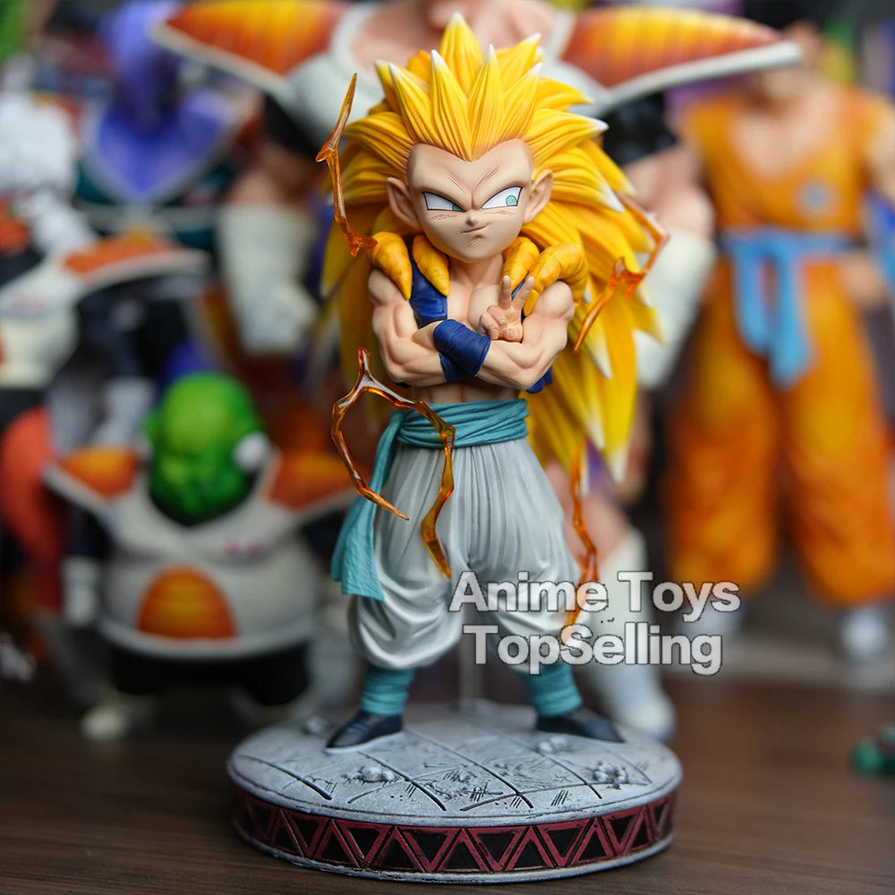 25cm Anime Dragon Ball Z Super Saiyan 3 Gotenks PVC Collectible Figure Model Toy Gift