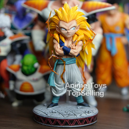 25cm Anime Dragon Ball Z Super Saiyan 3 Gotenks PVC Collectible Figure Model Toy Gift
