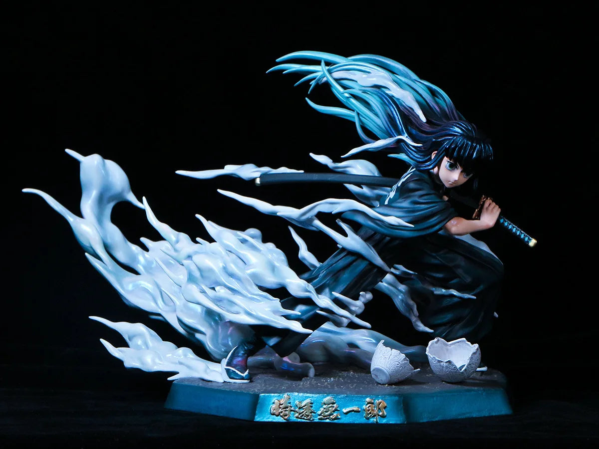19cm Demon Slayer Anime Figure Tokitou Muichirou Figure Pvc Gk Statue Figurine Model Doll Collection Room Decora Desk Toys Gift
