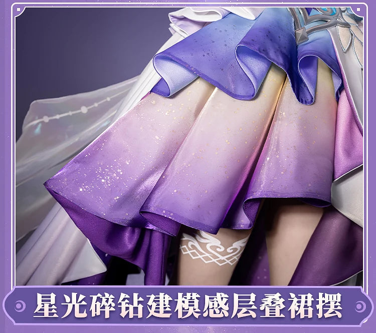 Honkai Star Rail Cyrene Cosplay Costume Wig Dress Headwear New Skin Outfit Elysia Amphoreus Halloween Party Women Girls Props