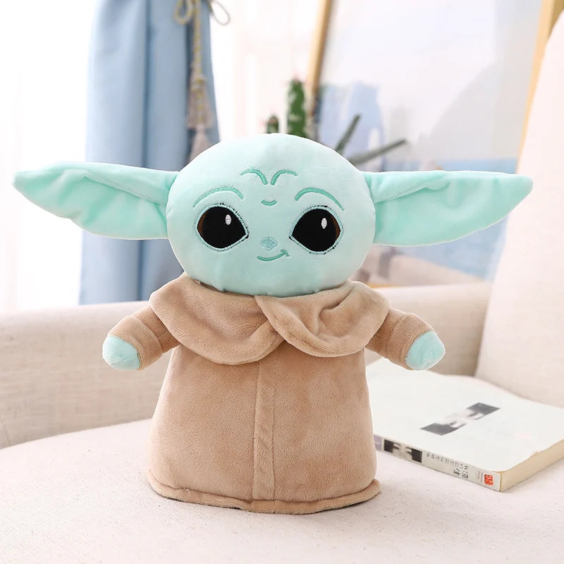 18cm Disney Star Wars Anime Yoda Grogu Mandalorian Figure Yoda Baby Dolls Model Stuffed Cartoon Yoda keychain Kid Toy Gifts Deco