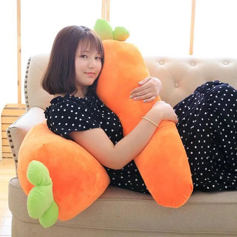 90/110cmKawaii Simulation Carrot Plush pillow toy Cute Soft Stuffed Vegetable Carrot Pillow Doll for Kids girl boy birthday Gift