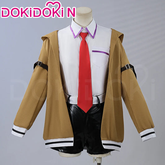 Makise Kurisu Cosplay Costume Game Steins Gate Cosplay【S-2XL】DokiDoki-N Women Uniform Costume Makise Kurisu Cosplay Plus Size