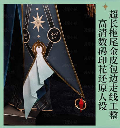 Honkai Star Rail Anaxa Cosplay Costume Wig Uniform Earrings Anaxagoras Grove of Epiphany Amphoreus Halloween Party for Women Men