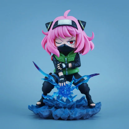 19cm Anime NARUTO Hatake Kakashi PVC Action Figure Anya Forger Cosplay Statue Model Toy Gift