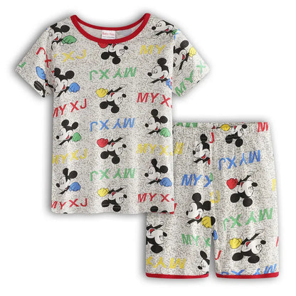 Toddler Boys Pajamas Sets 100% Cotton Summer Cute Kids Pyjamas Nightwear Short Pijamas Outfits Children Home Clothes