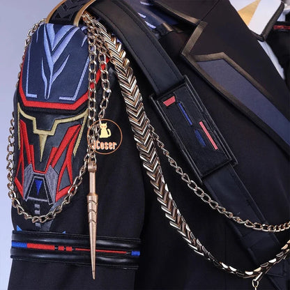 Love and Deepspace Caleb Cosplay Costume Wig Farspace Colonel Uniform Trench Halloween Party for Women Men Carnival Cos Props