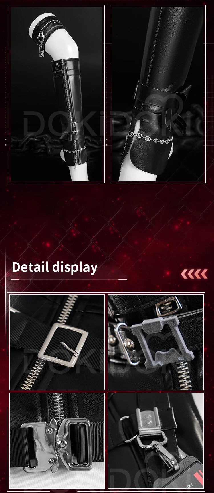 IN STOCK Night's Companion Heroine Cosplay Costume Game Love and Deepspace【XS-2XL】DokiDoki-R Women Leather Plus Size