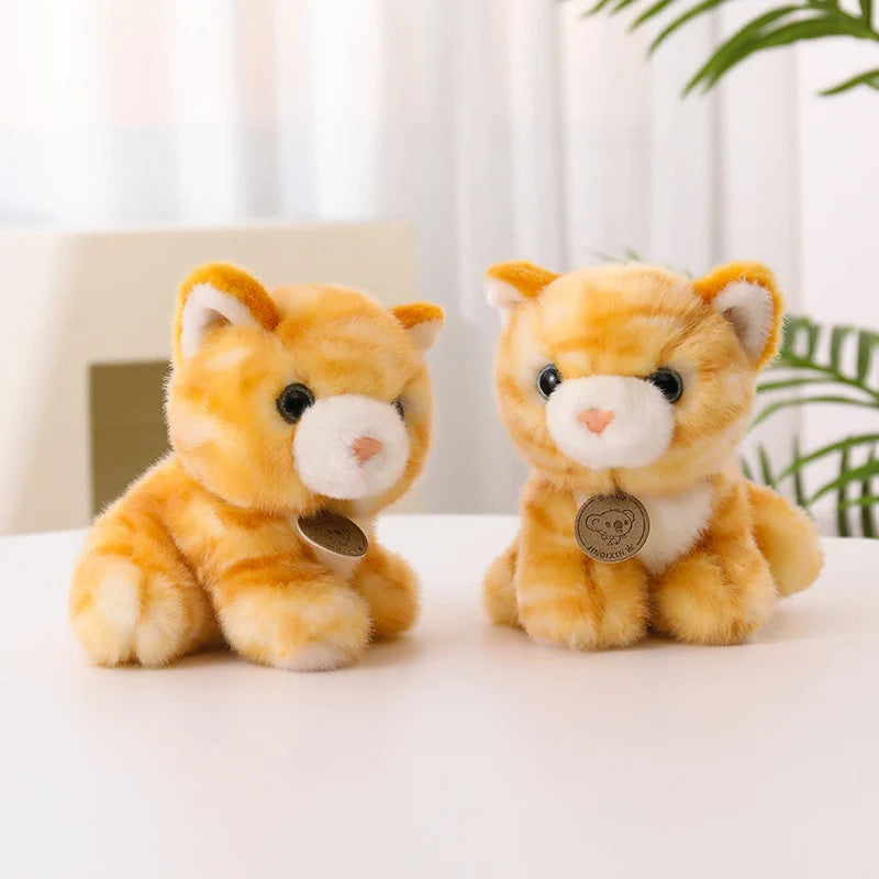 16cm Super Soft Baby Cats Plush Doll Adorable Small Tabby Cat Plushies Lifelike Cute Toy Kawaii Girl Boy Birthday Gift