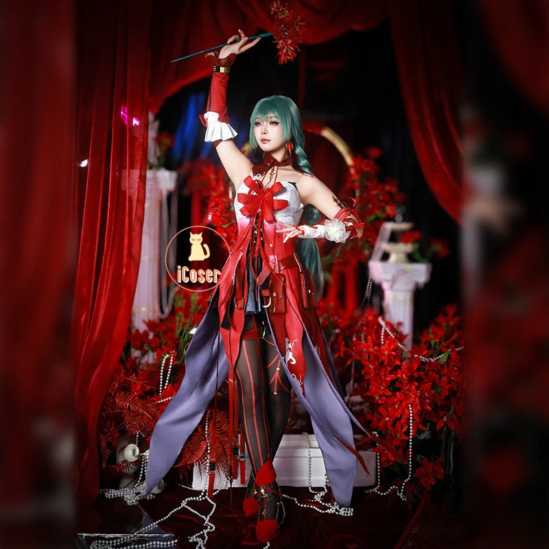 Wuthering Waves Phrolova Cosplay Costume Dress Wig Earrings Fractsidus Halloween Party for Women Girls Carnival Accessory iCoser