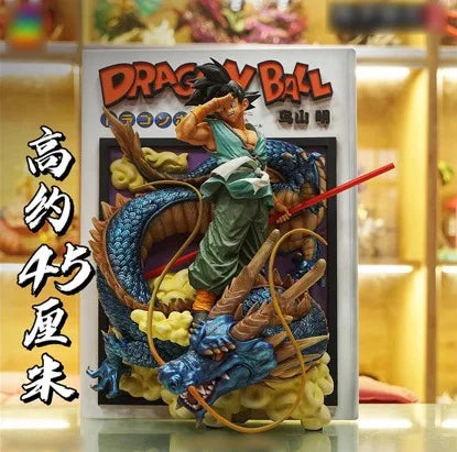 Amime Dragon Ball Z Gk 3d Comic Books Son Goku Riding Shenron Figurine Pvc Action Figure Model Statue Collection Children'S Toy