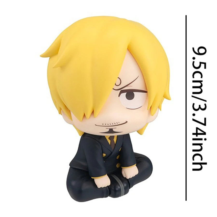 9.5cm ONE PIECE Anime Figure Look Up Luffy/Zoro Action Figure Q Version Kawaii Nami/Sanji Figurine PVC Collection Model Toys