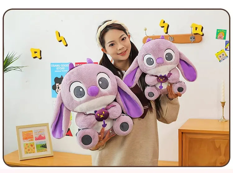 30CM-80CM Lilo & Stitch New Disney Plush Toy Cartoon Scrump Stuffed Doll Soft Anime Pillow Souvenir Kawaii Birthday Gift