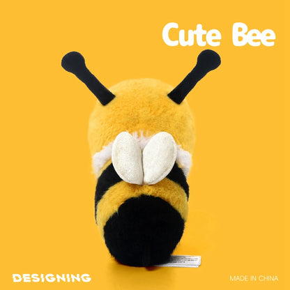 ZU Cute Flower Face Honey Bee Plush Toy Lovely Shark & Bee Caterpillar Ladybug Stuffed Soft Dolls Gift for Girl Boy Home Decor
