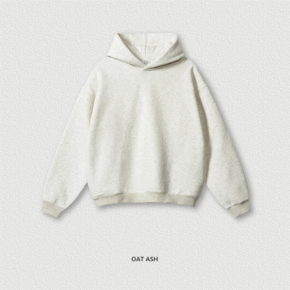 ZODF New Winter Men Solid Fleece Hoodies Unisex Women 345gsm Loose Warm Side Zipper Pocket Hooded Pullovers Brand Clothes HY0867