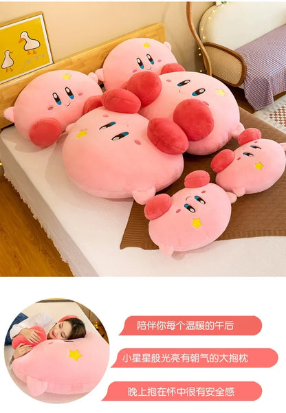 90cm Big Size Star Kirby Kawaii Cartoon Anime Plush Stuffed Doll Room Decorated with Cute Plushies Pillow Children Holiday Gift