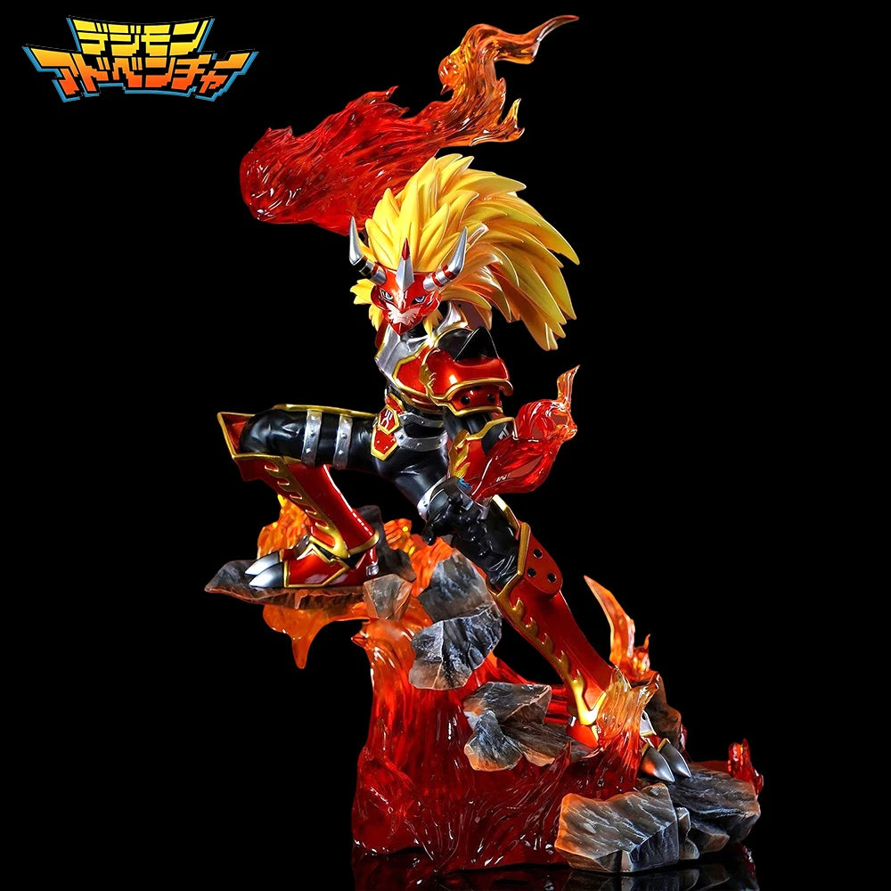 26cm Anime Digimon Adventure Agnimon PVC Action Figure Statue Desktop Ornament Model Toy Gift