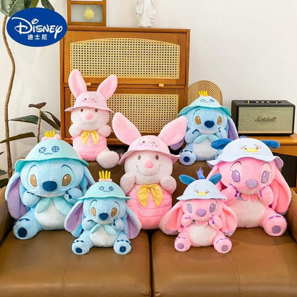30/40/50cm Big Size Disney Stitch Anime Plush Stuffed Doll Kawaii PigletPlushies Room Decoration Children's Pillow Holiday Gifts