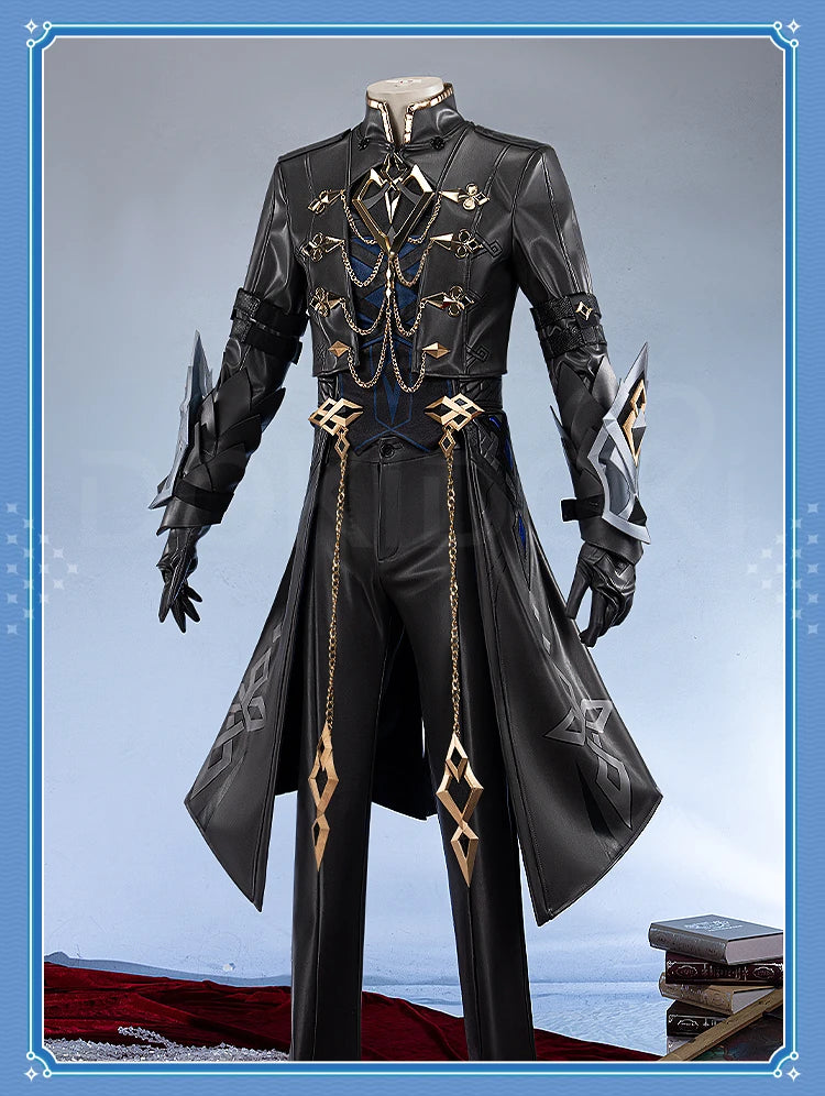 IN STOCK Captain Capitano Cosplay Costume Game Genshin Impact【S-4XL】DokiDoki Men Costume Fatui Harbinger Halloween Plus Size